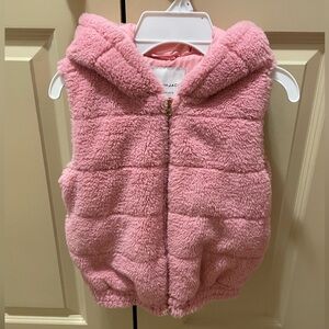Kids Janie and Jack Pink Fur Vest